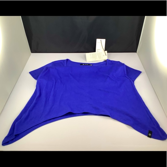 NWT Satva Blue 100% Organic Cotton Hi-Lo Tee XS - Picture 5 of 12